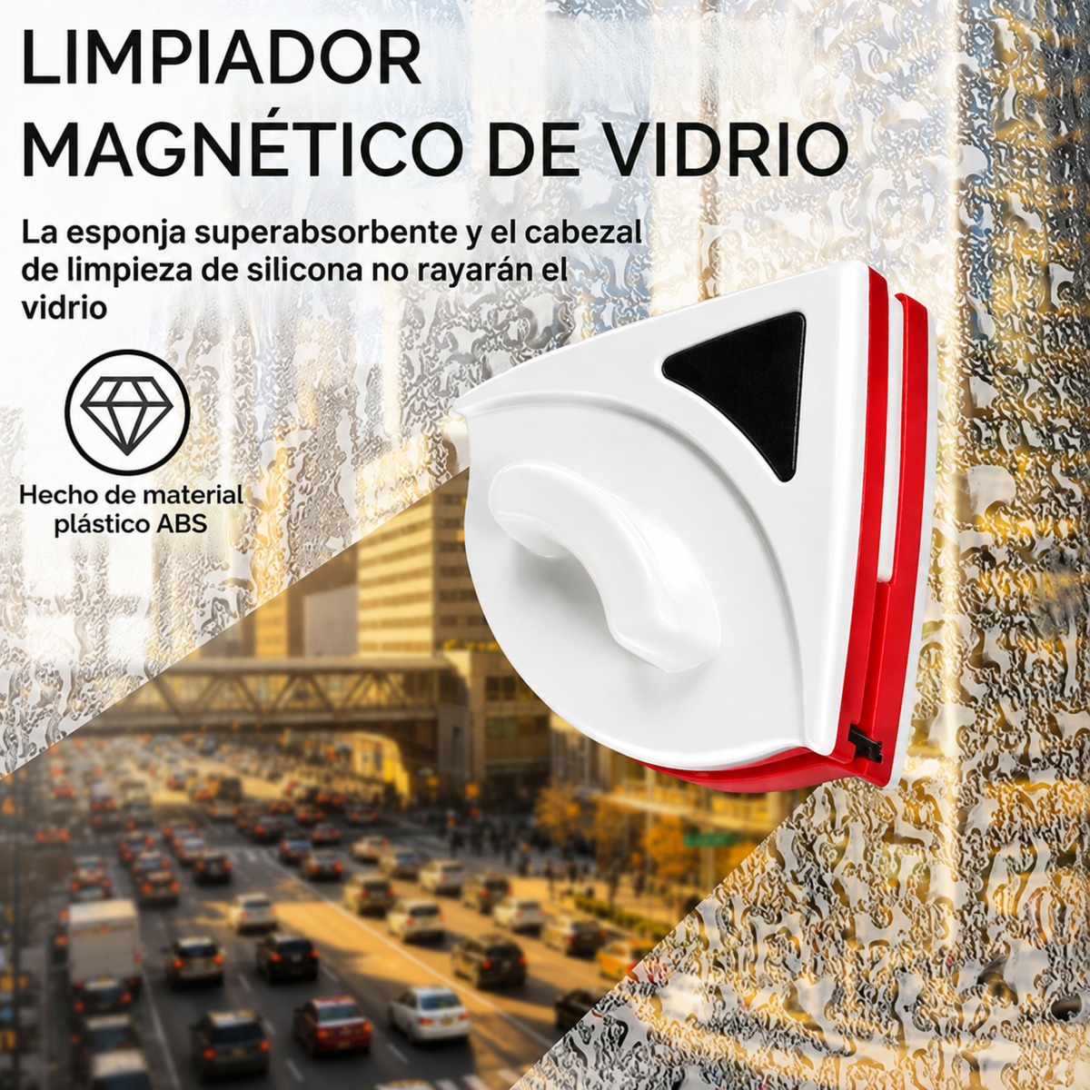 Limpiador de ambos lados del vidrio