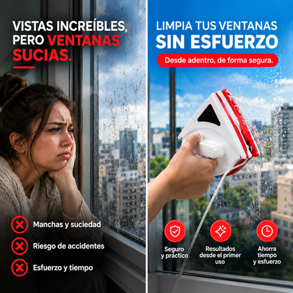 Limpiador de ambos lados del vidrio